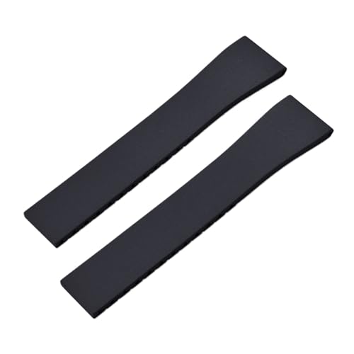 SEQLTWFC CTS Gummi-Uhrenarmband 16/18/19/20/21/22 mm Schnellverschluss Original-Schnalle Uhrenarmbänder FKM-Uhrenarmband for Zuschneiden(Black,NO BUCKLE_18MMX16MM) von SEQLTWFC