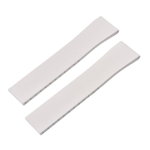 SEQLTWFC CTS Gummi-Uhrenarmband 16/18/19/20/21/22 mm Schnellverschluss Original-Schnalle Uhrenarmbänder FKM-Uhrenarmband for Zuschneiden(White,SILVER BUCKLE_20MMX16MM) von SEQLTWFC