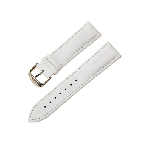 SEQLTWFC Kalbsleder-Uhrenarmbänder 14 mm 16 mm 18 mm 20 mm 22 mm Uhrenzubehör Herren Damen Armband Business Armbanduhrenarmbänder(Bianco,16mm) von SEQLTWFC
