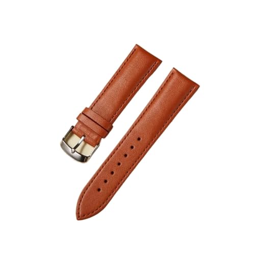 SEQLTWFC Kalbsleder-Uhrenarmbänder 14 mm 16 mm 18 mm 20 mm 22 mm Uhrenzubehör Herren Damen Armband Business Armbanduhrenarmbänder(Light Brown,22mm) von SEQLTWFC