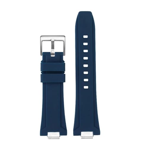 SEQLTWFC Kompatibel mit Tissot 1853 Silikonarmband T137.407 T137.410 PRX Uhrenarmband Super Player Gummi Herren 26 * 12 mm Schnelle Demontage(Blue pin clasp) von SEQLTWFC