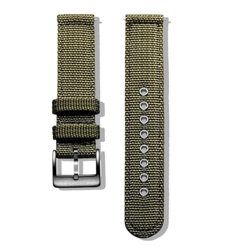 SEQLTWFC Nylon-Uhrenarmbänder mit Schnellverschluss, atmungsaktiv, 18/20/22/24 mm(Green,18mm) von SEQLTWFC