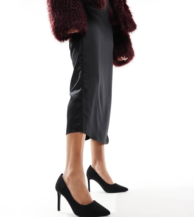 SEQWL Wide Fit - Spitze Pumps in Schwarz mit Stilettoabsatz, weite Passform von SEQWL Wide Fit