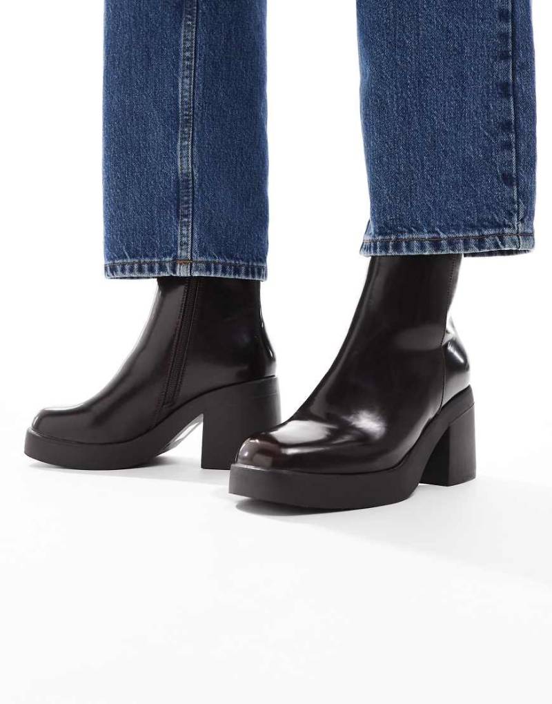 SEQWL - Audi - Ankle Boots in Braun mit dicker Sohle-Brown von SEQWL