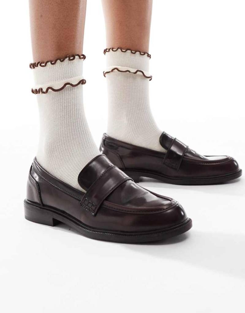 SEQWL - Cadilliac - Penny-Loafer in Burgunderrot von SEQWL