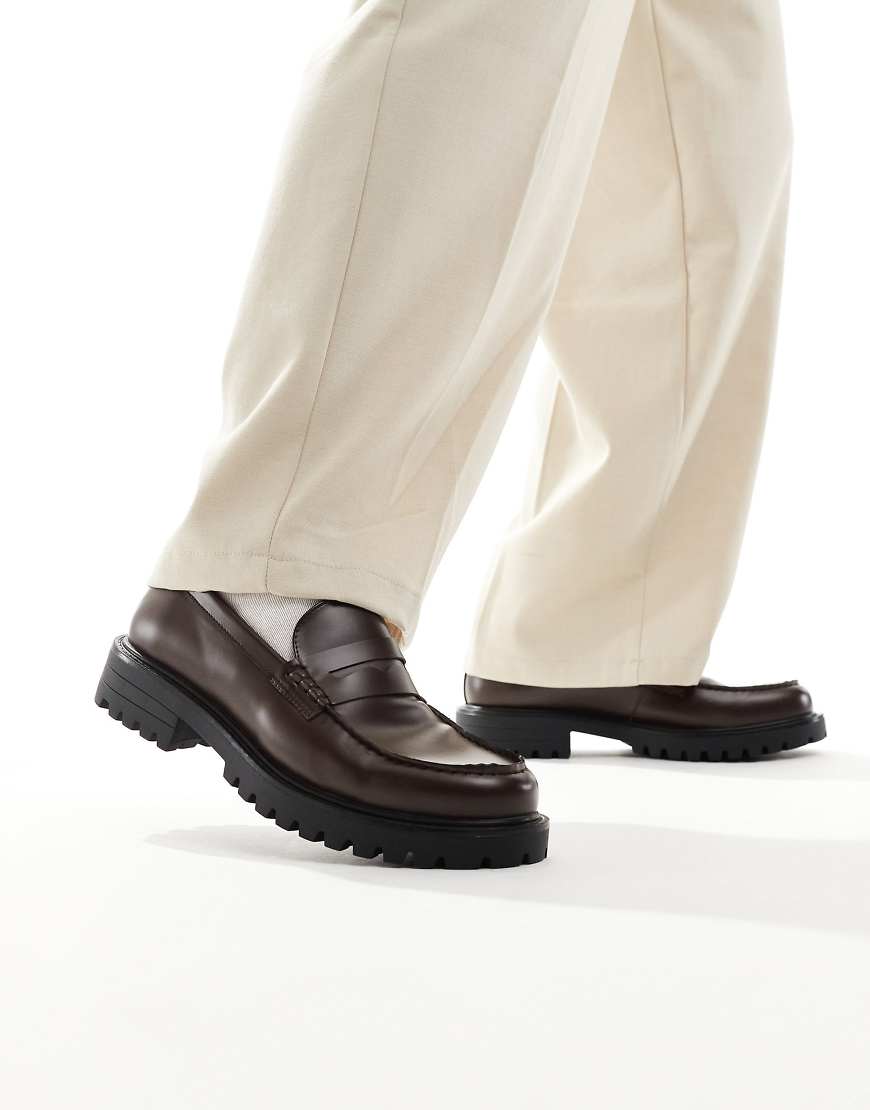 SEQWL - Calvin - Loafer in Braun mit dicker Sohle-Brown von SEQWL