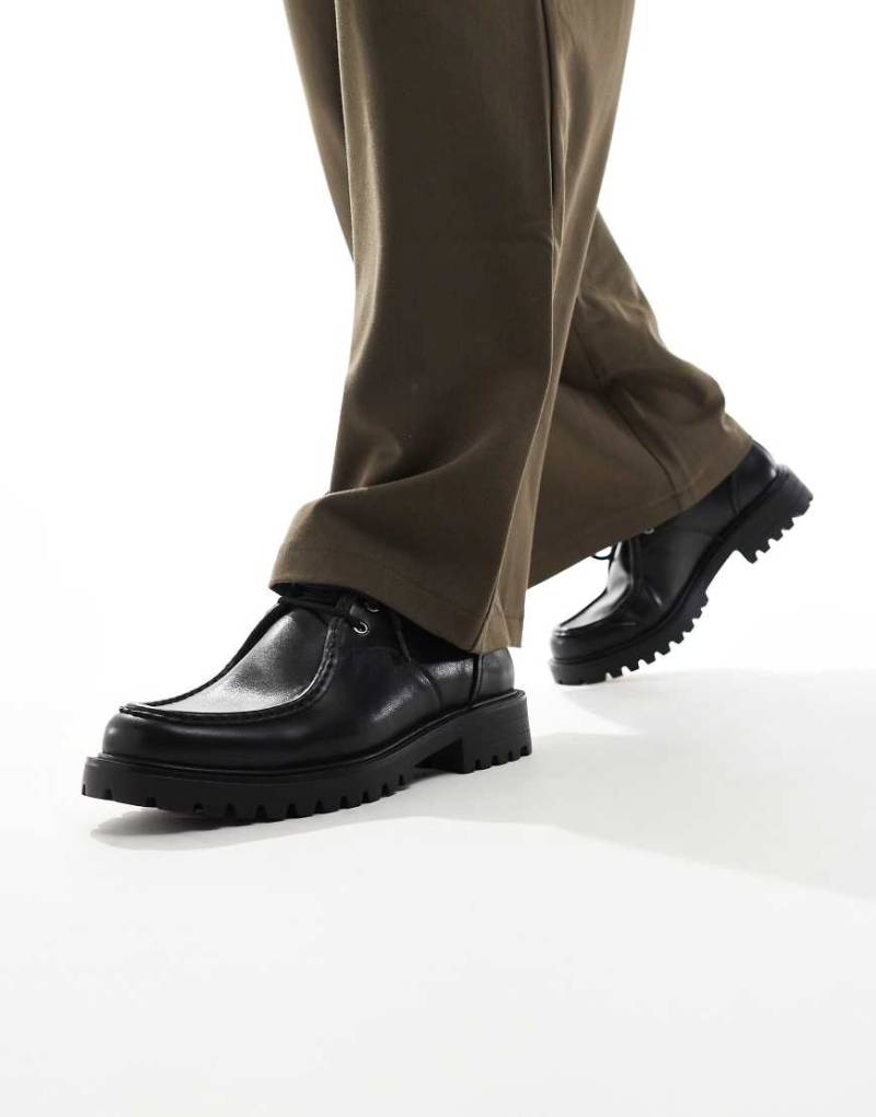 SEQWL - Calvin - Schnürschuhe in Schwarz mit dicker Sohle von SEQWL