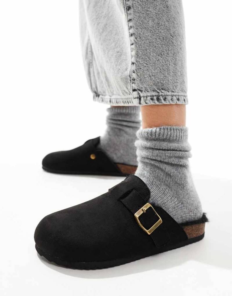 SEQWL - Clogs in Schwarz mit Kunstpelzfutter von SEQWL