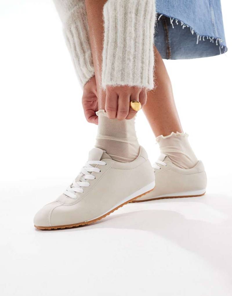 SEQWL - Drifter - Sneaker in Beige mit Schnürung und Gummisohle-Neutral von SEQWL