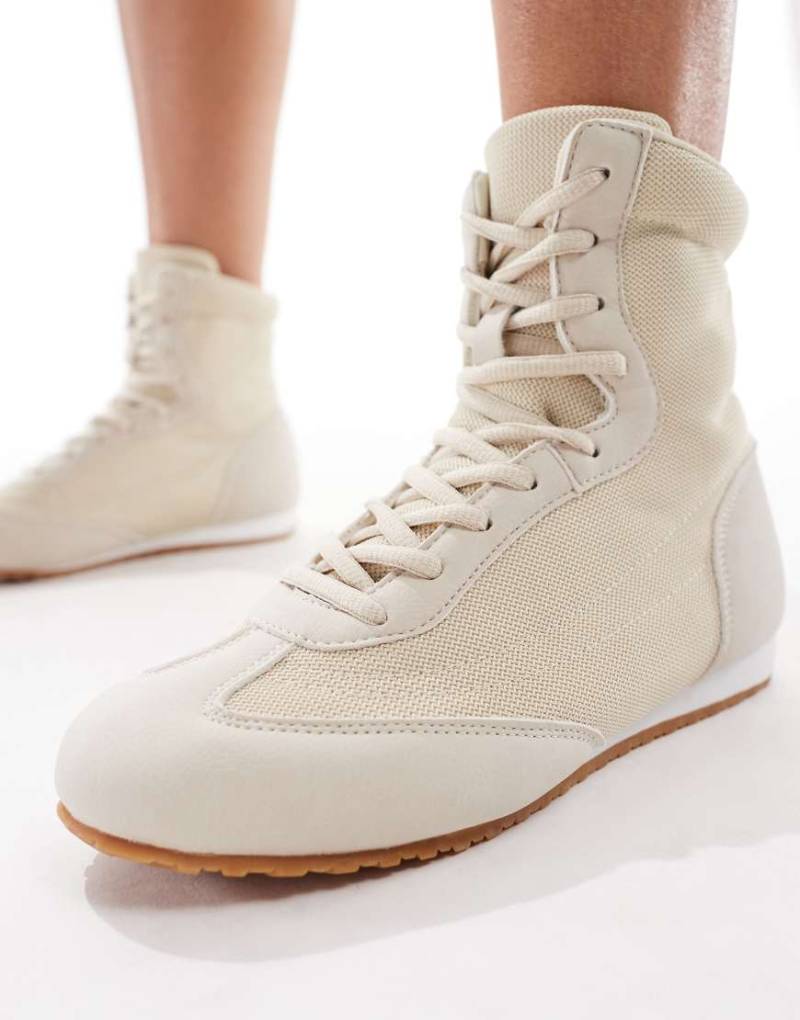 SEQWL - Drifters - Box-Stiefel in Taupe-Weiß von SEQWL
