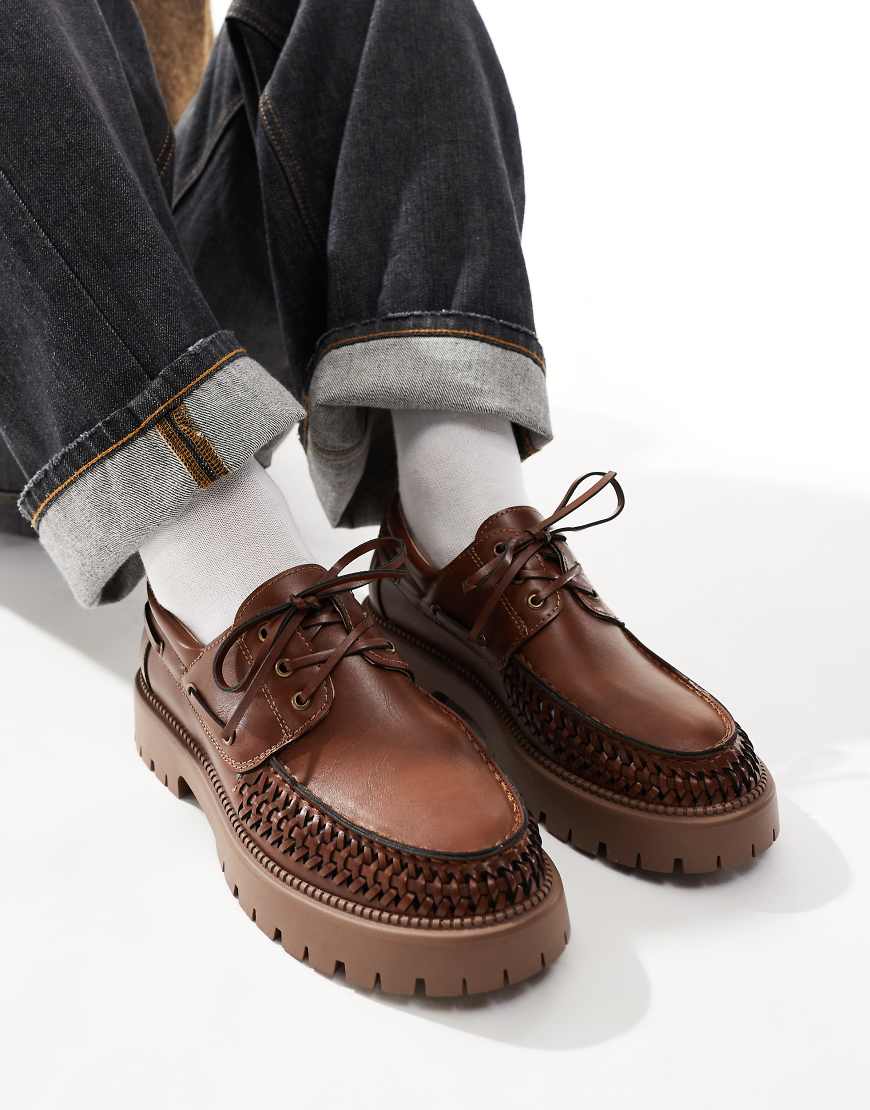 SEQWL - Exton - Loafer in Braun mit klobiger Sohle von SEQWL