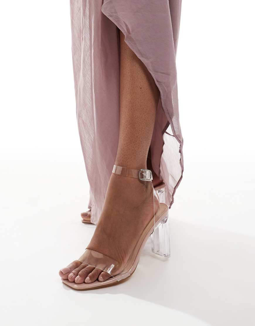SEQWL - Holmes - Transparente Sandalen mit Blockabsatz-Neutral SEQWL - Holmes - Transparente Sandalen mit Blockabsatz-Neutral von SEQWL