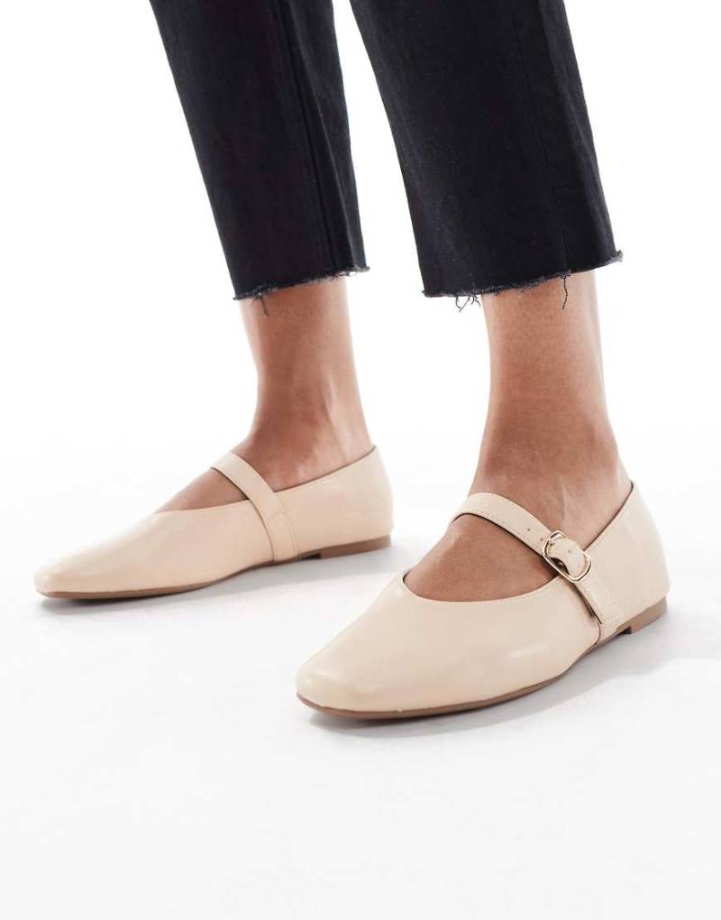 SEQWL - Iris - Ballerinas in Creme mit hohem Schuhblatt-Weiß von SEQWL