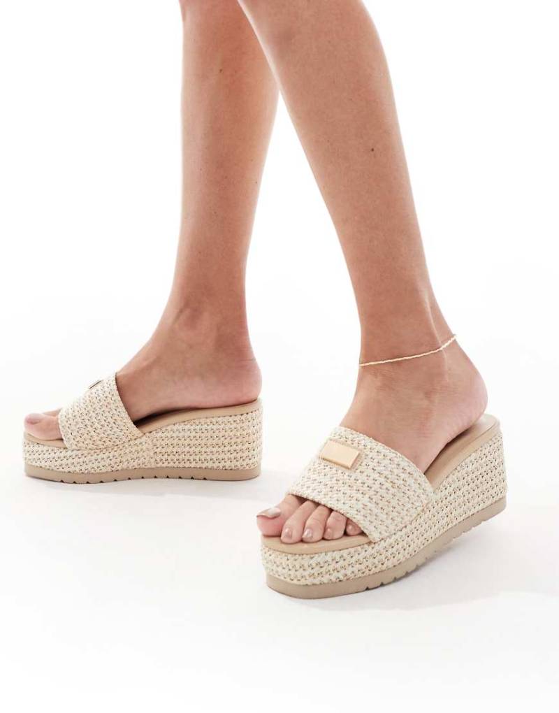 SEQWL - Minelli - Schuhe in Bast-Optik in Natur mit Keilabsatz und Riemen-Neutral von SEQWL