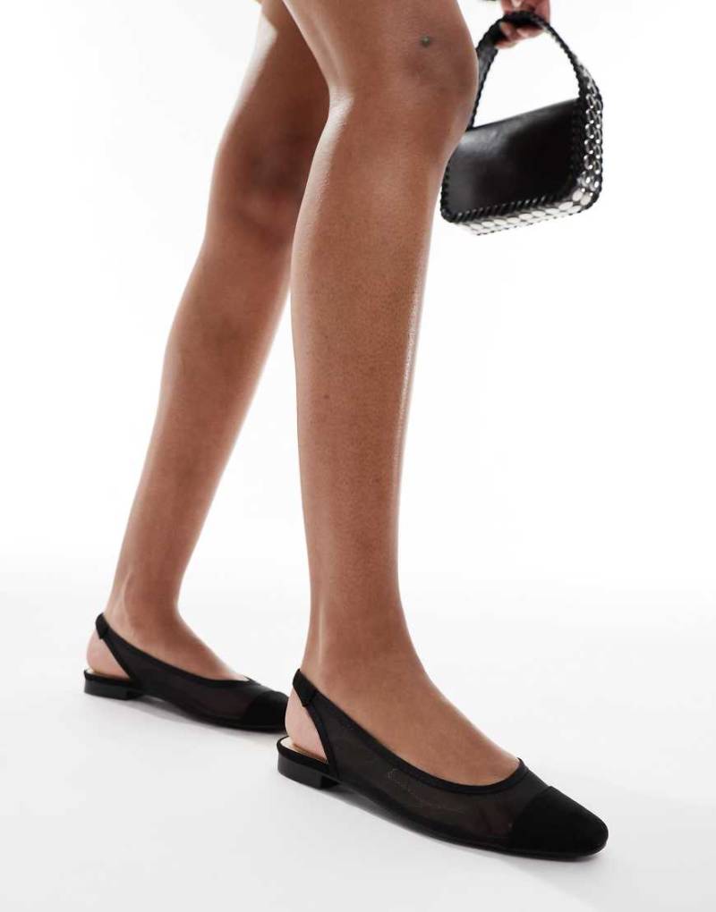 SEQWL - Phelps - Sandalen aus Netzstoff in Schwarz mit Fersenriemen von SEQWL