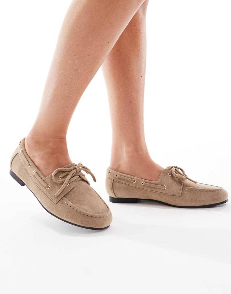 SEQWL - Picnic - Bootsschuhe in Taupe-Braun von SEQWL