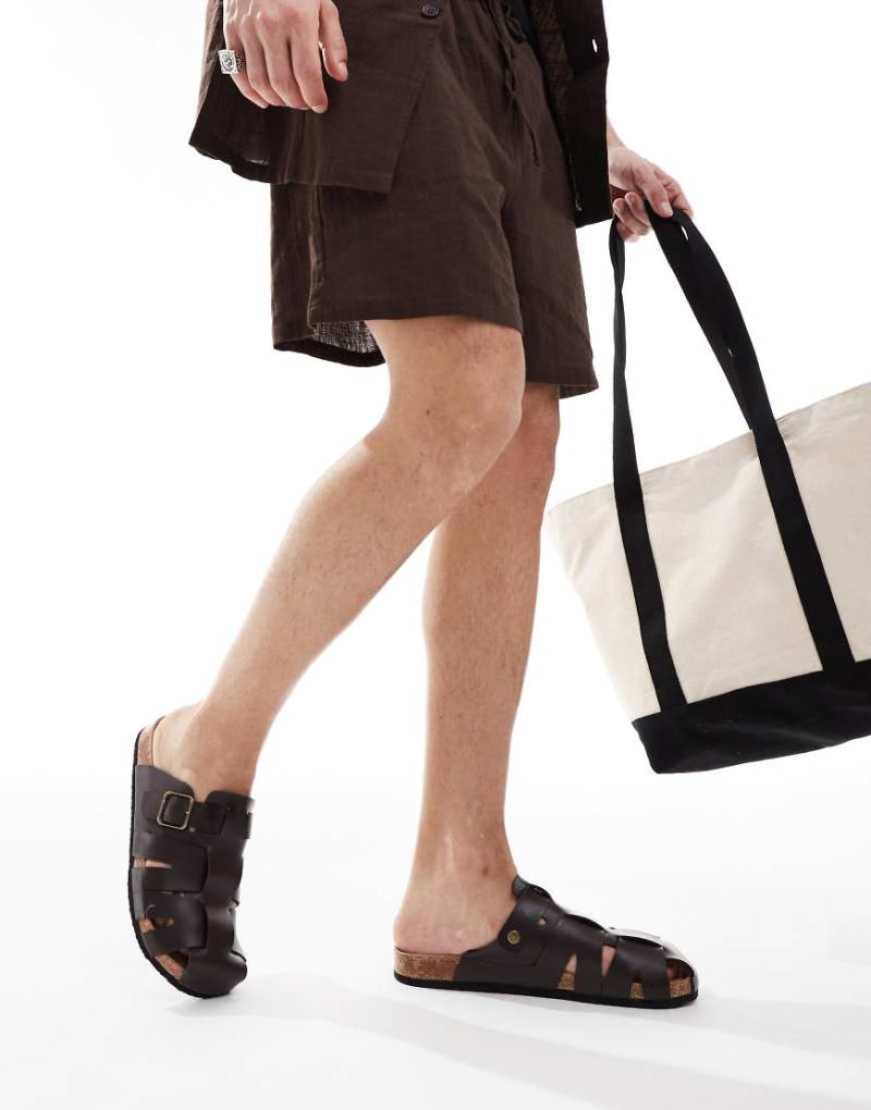 SEQWL - RB - Fisherman-Sandalen aus Kunstleder in Braun von SEQWL