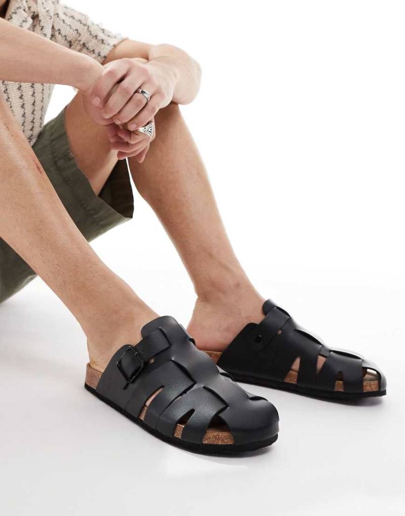 SEQWL - RB - Fisherman-Sandalen aus Kunstleder in Schwarz von SEQWL