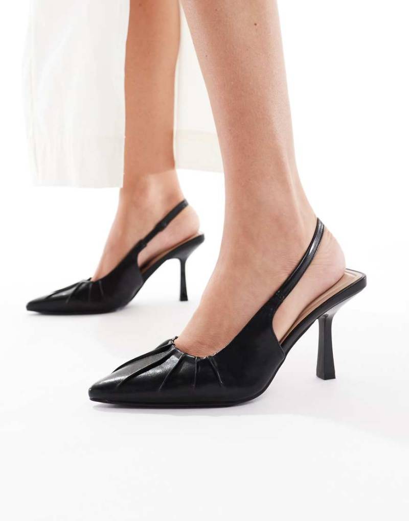 SEQWL - Salado - Absatzschuhe in Schwarz mit Fersenriemchen und gerafftem Detail von SEQWL