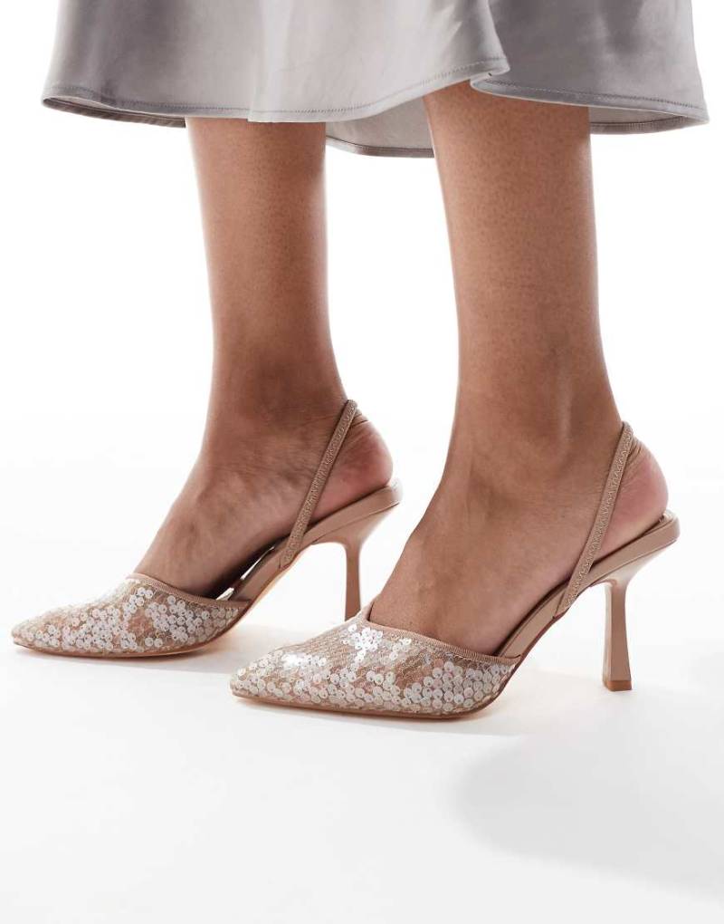 SEQWL - Salado - Verzierte Absatzschuhe in Beige mit geschlossener Zehenpartie-Neutral von SEQWL