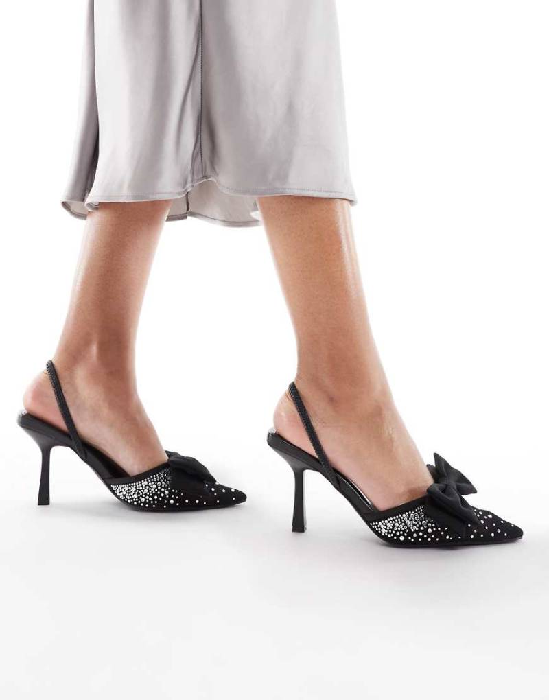 SEQWL - Salado - Verzierte Absatzschuhe in Schwarz mit Schleifendetail von SEQWL