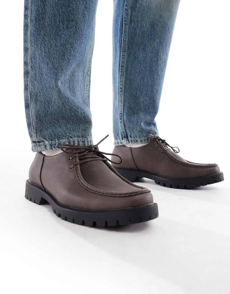 SEQWL - Schnürschuhe in dunklem Schokobraun-Brown von SEQWL