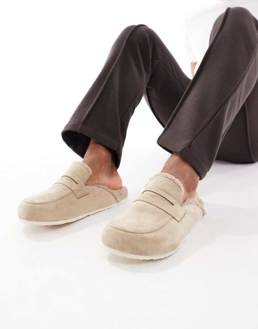 SEQWL - Soda - Mules in Taupe mit Kunstpelzfutter-Neutral von SEQWL