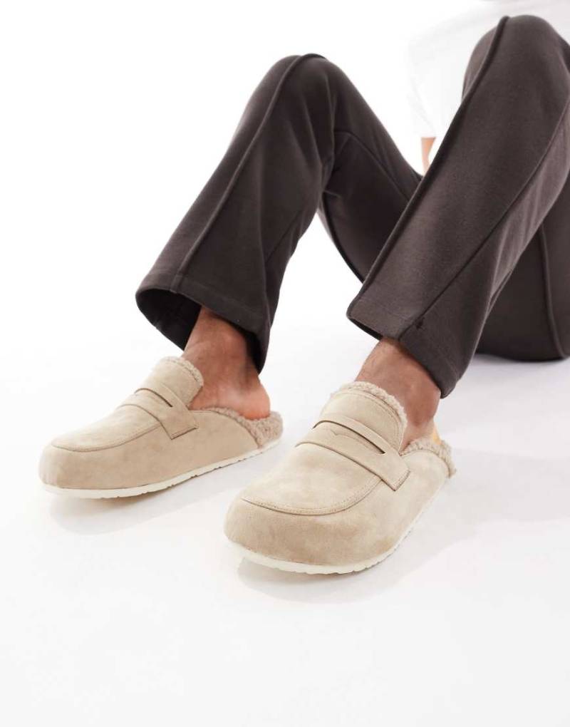 SEQWL - Soda - Mules in Taupe mit Kunstpelzfutter-Neutral von SEQWL