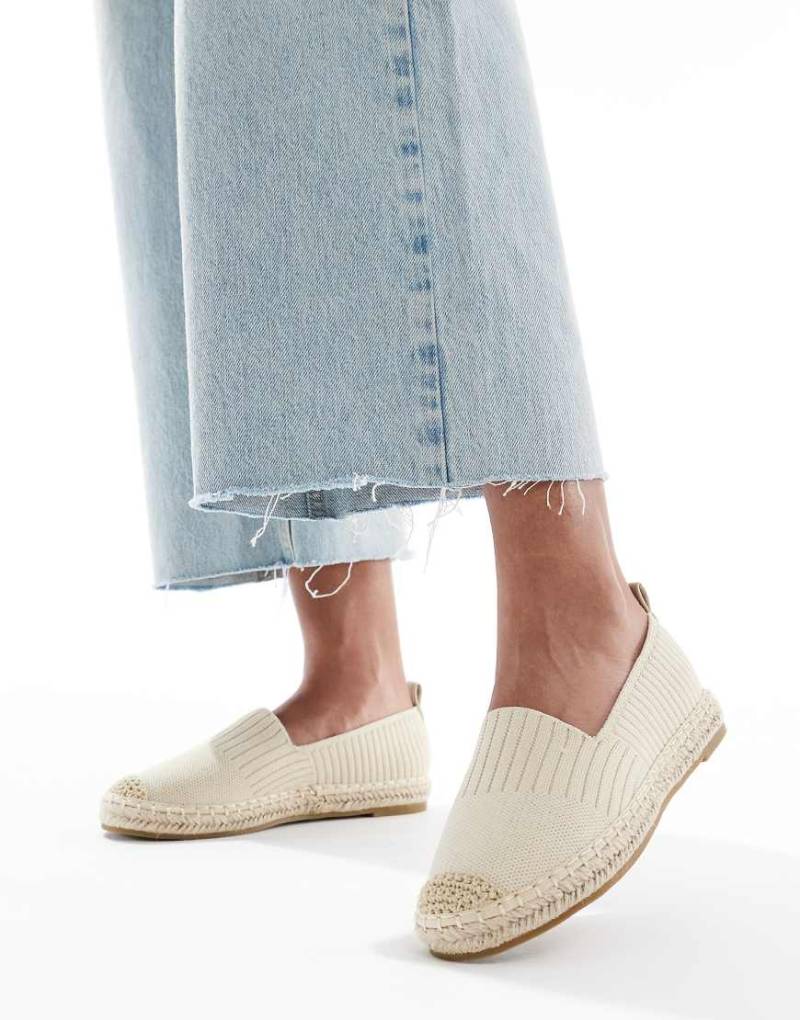 SEQWL - Weiche Espadrilles zum Hineinschlüpfen in Creme-Weiß von SEQWL