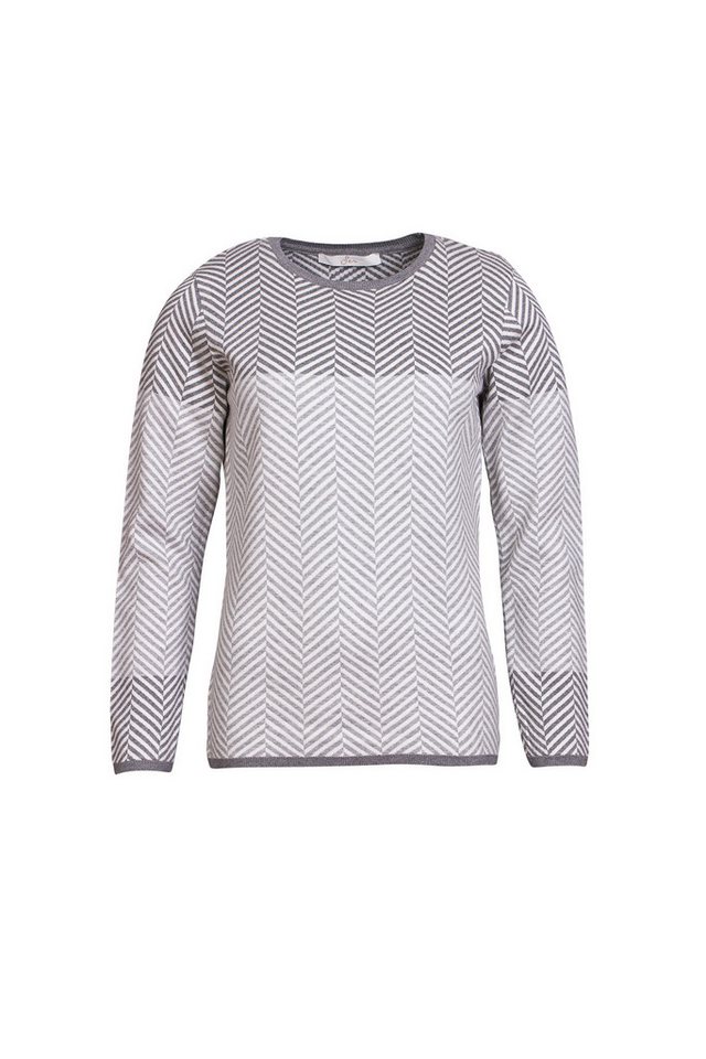 SER Rundhalspullover Pullover Herringbone W8240202 auch in großen Größen von SER