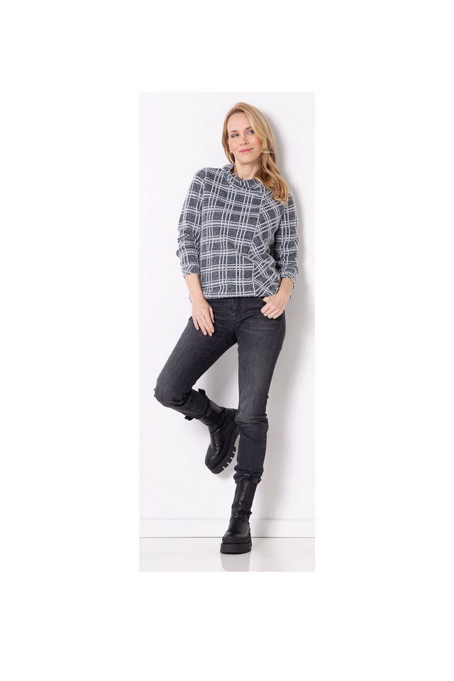 SER Sweatshirt Neu eingetroffen! Sweatshirt Karo mit Federhaar W8250613 von SER