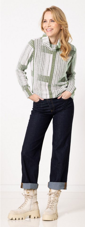 SER Sweatshirt Sweatshirt Streifen mit Federhaar W 8250610 von SER