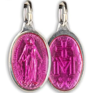 SERAL Wundertätige Jungfrau-Medaille – hergestellt in Lourdes (Aluminium und Emaille-Farbe), Aluminium, Türkis SERAL Wundertätige Jungfrau-Medaille – hergestellt in Lourdes (Aluminium und Emaille-Farbe), Aluminium, Türkis von SERAL