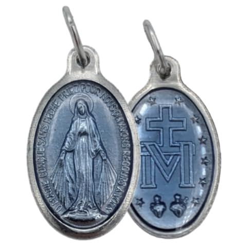 Wundertätige Jungfrau-Medaille – Made in Lourdes (Aluminium & Emaille), 18 x 12 mm, Aluminium von SERAL