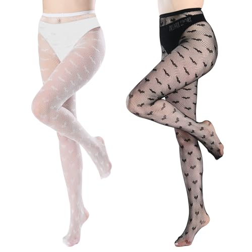 SERAPHY Strumpfhosen Damen Muster, Netzstrumpfhose mit Reizvollen und Charmanten Aushöhlen Muster, Schiere Mesh Loch Strumpfhose von SERAPHY