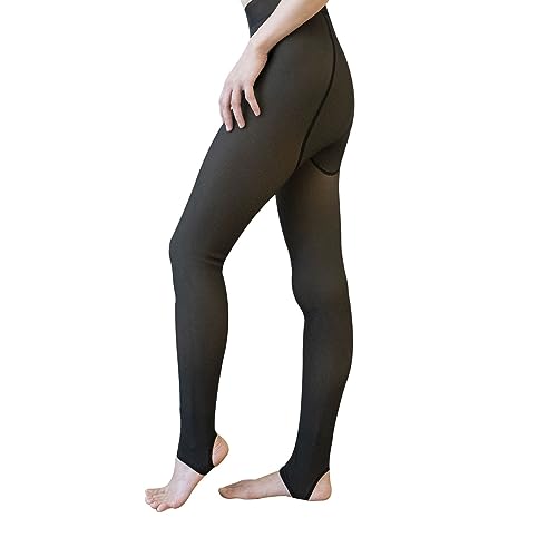 SERAPHY Thermostrumpfhosen Damen, Fleece Gefütterte Thermo Strumpfhosen Damen Winter Fake Transparent Strumpfhose Thermo Leggings,Schwarz Durchscheinend,320g von SERAPHY