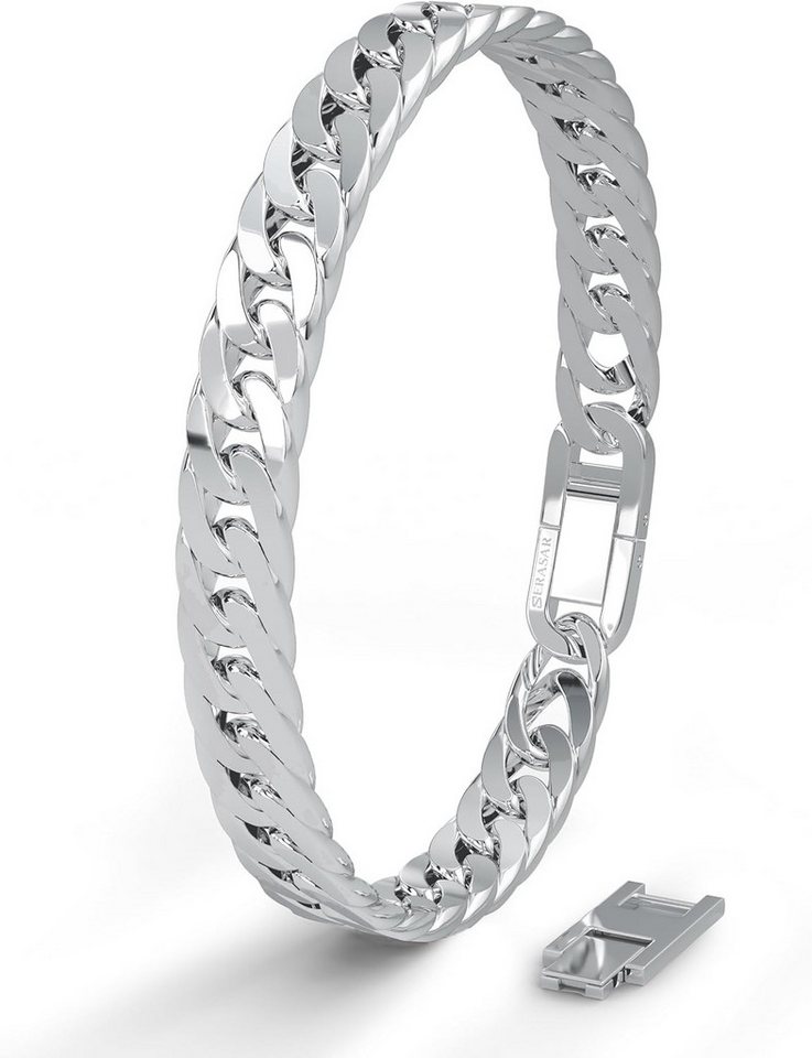 SERASAR Armband Edelstahlarmband für Herren "Cuban" Chirurgenstahl 316L, Wasserdicht, Waterproof von SERASAR