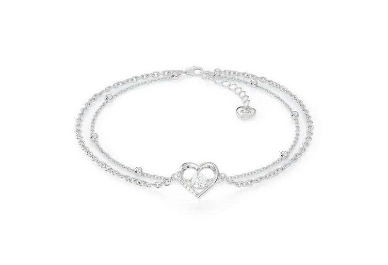SERASAR Fußkette Fußkettchen aus Sterlingsilber [Heart] (1-tlg), Women Heart Symbol Anklet in 925 Sterling Silver with 18k Gold Plating von SERASAR