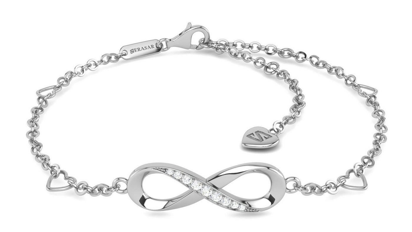 SERASAR Fußkette Fußkettchen aus Sterlingsilber Infinity" (1-tlg), Infinity Sign Fußkettchen für Damen 925er Sterling Silber mit 18k Echtvergoldung" von SERASAR