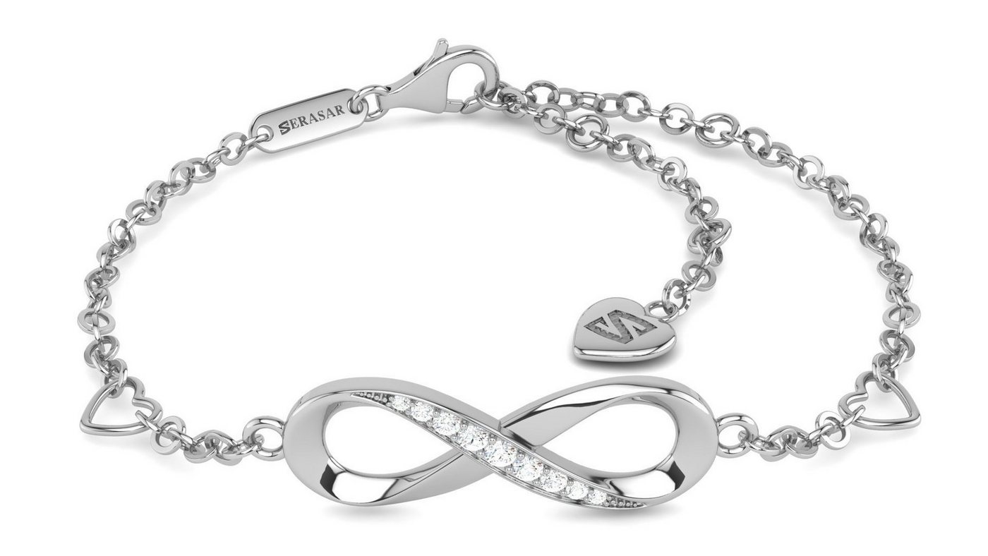 SERASAR Silberarmband Damenarmband aus Sterlingsilber Infinity" (Klassisch, elegant, casual, 1-tlg), Infinity Sign Armband für Damen 925 Sterling Silber mit 18k Echtvergoldung" von SERASAR