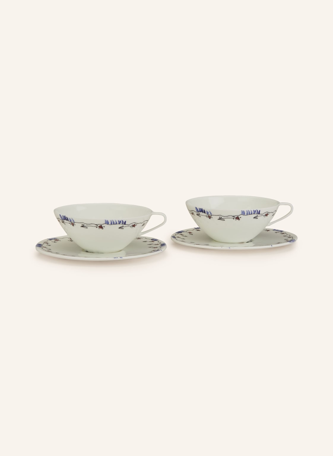 Serax 2er-Set Kaffeetassen Midnight Flowers Anemone Mit Untertassen weiss Serax 2er-Set Kaffeetassen Midnight Flowers Anemone Mit Untertassen weiss von SERAX