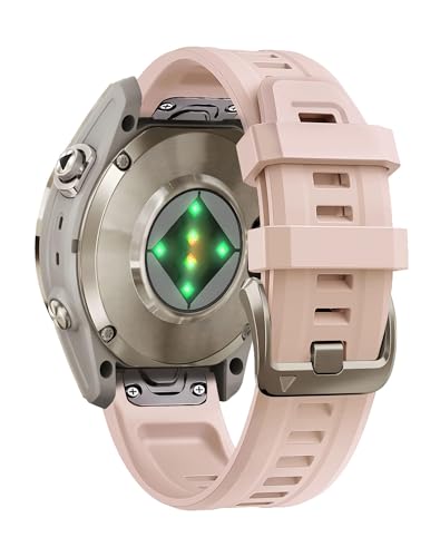 SERDAS Für Garmin Fenix ​​7s 6s 5s Pro Solar Silikon Licht Gold Schnalle Quick 20mm Uhrenarmbänder Ersatz für Garmin Epix Pro Gen 2 42mm Descent Mk2s/3/3i für Frauen Männer(Tanly Dust Rose) von SERDAS