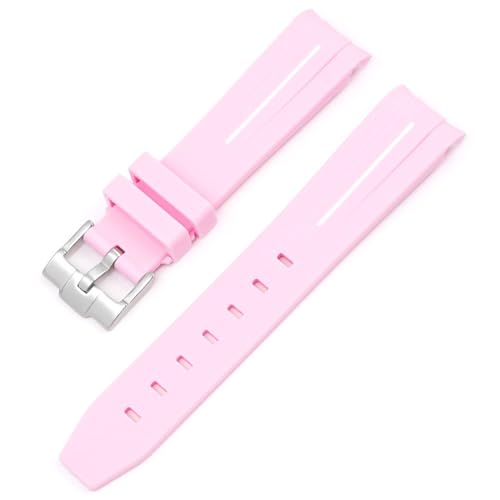 SERDAS Für Moonswatch Uhr gebogenes lückenloses Kautschukarmband für Omega Swatch Joint Planet Series Moon Mercury gebogenes Kautschukarmband Männer Frauen 20 mm Uhrenarmbänder(S) von SERDAS