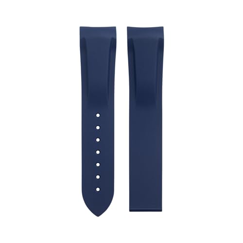 SERDAS Weiches, flexibles Gummiarmband für Omega-Armband Speedmaster Moonwatch Seamaster 300 AT150 PLANET OCEAN 600 Armband 20/21/22 mm Keine Schnalle(Blue,20mm) von SERDAS