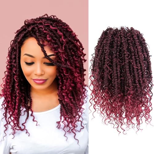 SERENDIPA Boho-Häkelhaar, 30,5 cm, Kunsthaar-Extensions, vorgeschlungene Passion Twist mit lockigen Enden, für Damen und Mädchen, weiche Locs-Zöpfe, 8 Packungen, T118 SERENDIPA Boho-Häkelhaar, 30,5 cm, Kunsthaar-Extensions, vorgeschlungene Passion Twist mit lockigen Enden, für Damen und Mädchen, weiche Locs-Zöpfe, 8 Packungen, T118 von SERENDIPA