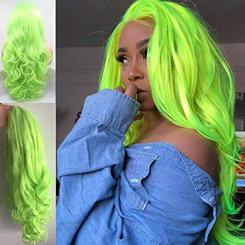 Beste Fluoreszierende Grün Synthetische Spitze Front Perücken für Frauen Lange Körper Welle Synthetische Spitze Front Perücken Natürliche Haarlinie Helle Neon Grün Hitze Safe Cosplay Party Perücke 24" Beste Fluoreszierende Grün Synthetische Spitze Front Perücken für Frauen Lange Körper Welle Synthetische Spitze Front Perücken Natürliche Haarlinie Helle Neon Grün Hitze Safe Cosplay Party Perücke 24" von SERENEWIG