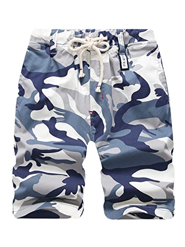 SERENYOU Jungen Camouflage Shorts Kinder Camo Kurze Hosen Jungs Military Army Print Sport Sommer Bermuda Sweatshorts Blaue Tarnung 146-152 SERENYOU Jungen Camouflage Shorts Kinder Camo Kurze Hosen Jungs Military Army Print Sport Sommer Bermuda Sweatshorts Blaue Tarnung 146-152 von SERENYOU