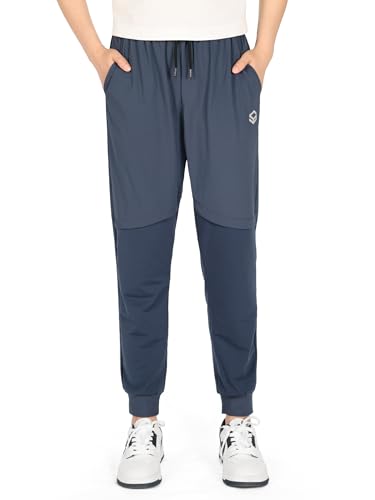 SERENYOU Jungen Jogginghose Sommer Outdoor Leicht Schnelltrocknend Trainingshose Leicht Sweathose Blau 164-170 (Herstellergröße 170) von SERENYOU