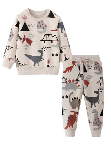 SERENYOU Kinder Jogginganzug Jungen Trainingsanzug Mädchen Sweatshirt Jogginghose Set Unisex Sweat Set 110 Stil 23 von SERENYOU