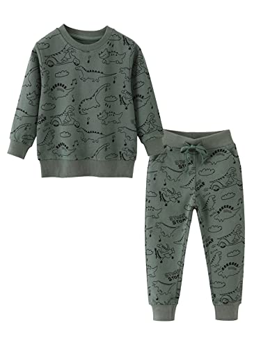 SERENYOU Kinder Jogginganzug Jungen Trainingsanzug Mädchen Sweatshirt Jogginghose Set Unisex Sweat Set 116 Stil 20 von SERENYOU